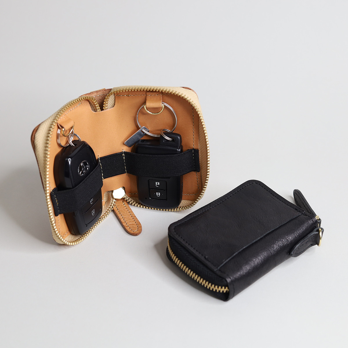 幅広 スマート キーケース レザー 革 鍵 スマートキー対応 コンパクト メンズ レディース 車 gl-00007