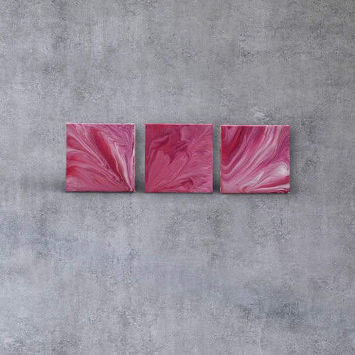 DESSERT ROSE Triptych 原画/絵画/アート/抽象画/ニュアンス/モダン