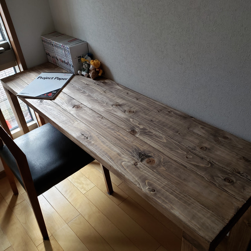 オーダーメイド】150✕45棚つきカウンターテーブル ウォールナット