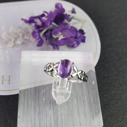 「デイリージュエリー」特価 天然アメジスト クラシックリング　　 1枚目の画像