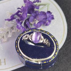 「デイリージュエリー」特価 天然アメジスト クラシックリング　　 3枚目の画像