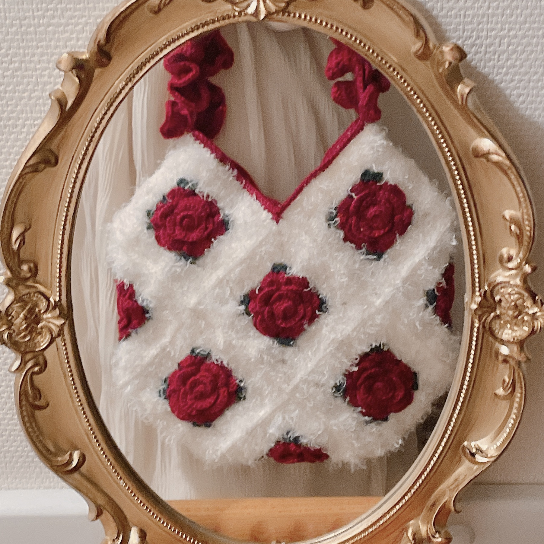 Rose frill tote 【fluffy】