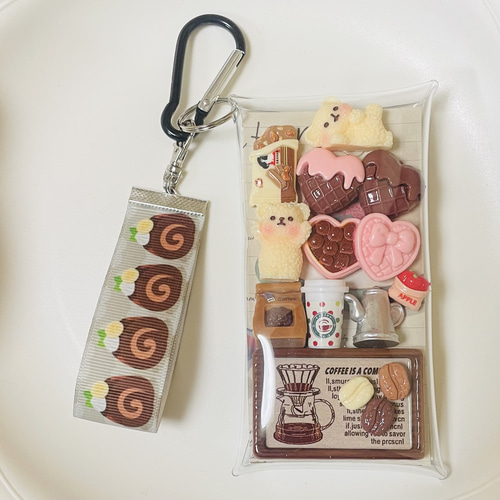ガチャ詰めポーチ じゃらじゃらキーホルダー バッグチャーム