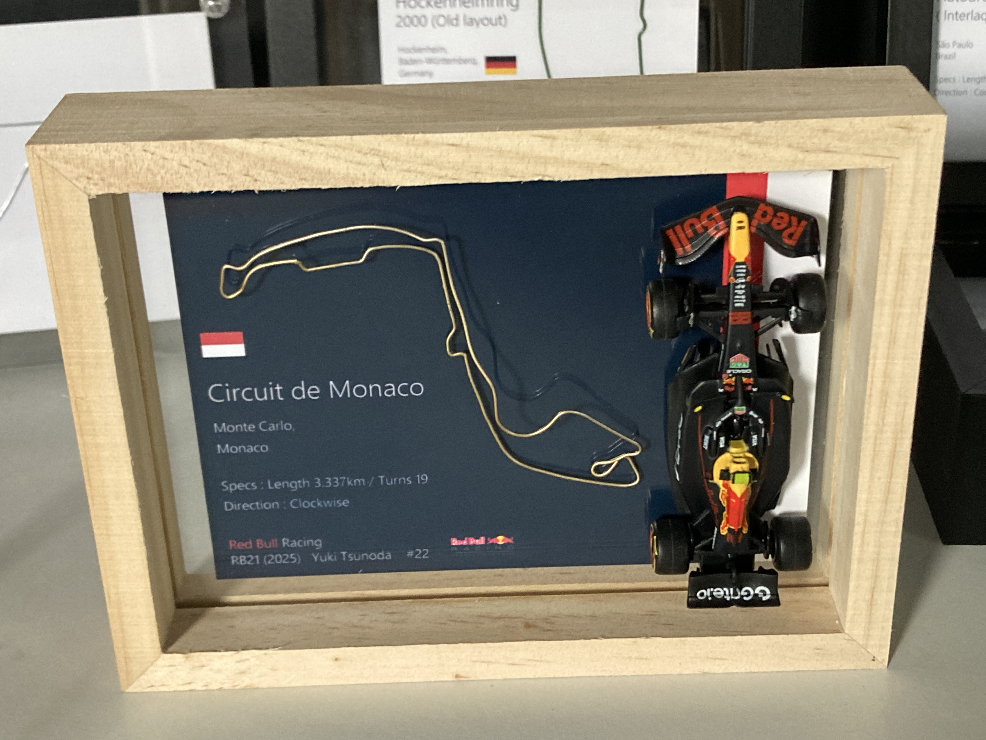 【コンセプトスタディ付き立体サンプル】手曲げワイヤーアート　モナコ レッドブルF1 #22 Yuki Tsunoda