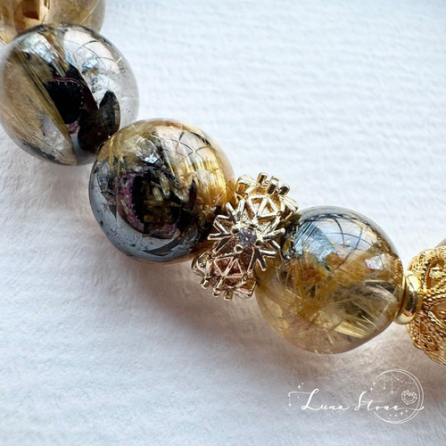 タイチンルチル ヘマタイトインタイチンルチル】力強い金針 天然石