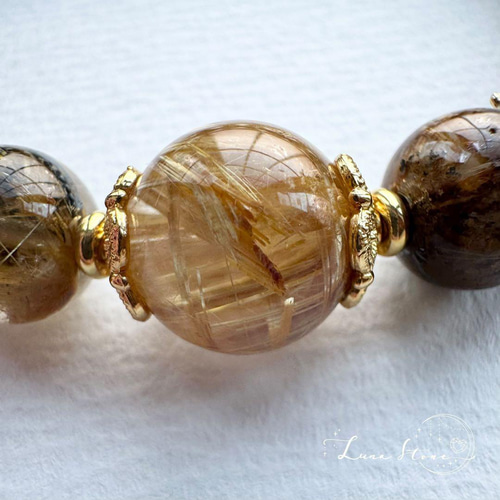 タイチンルチル ヘマタイトインタイチンルチル】力強い金針 天然石