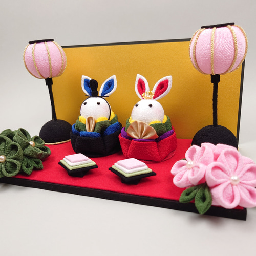 雛人形 雛祭り ひな飾り つまみ細工 うさぎ ひな人形・雛飾り nina