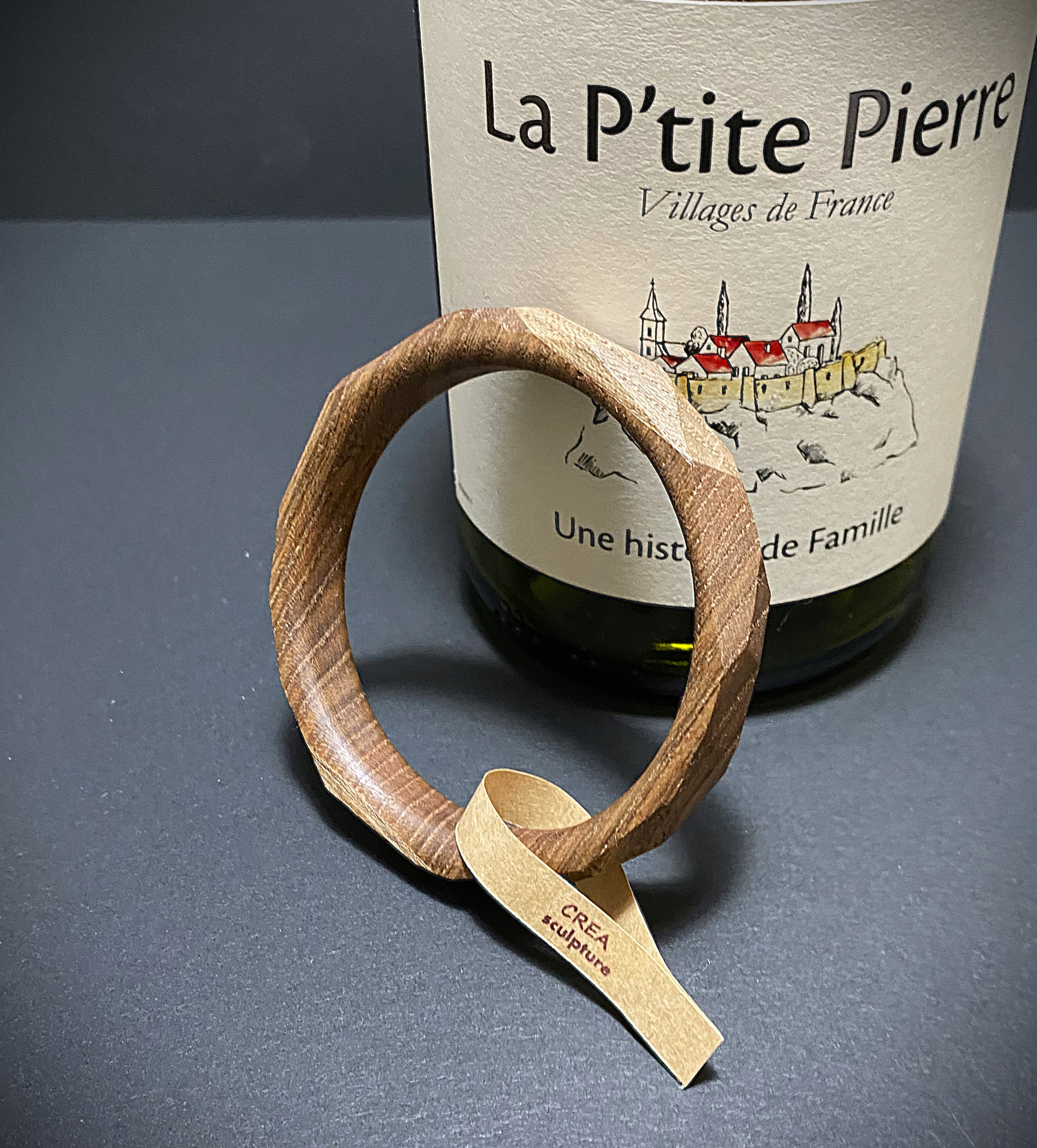 木製ブレスレット　柿渋染（2）