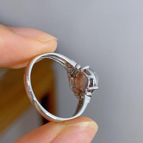 翡翠」K18 天然氷種ヒスイ 天然ダイヤモンド 上品 忍耐 5月誕生石 本