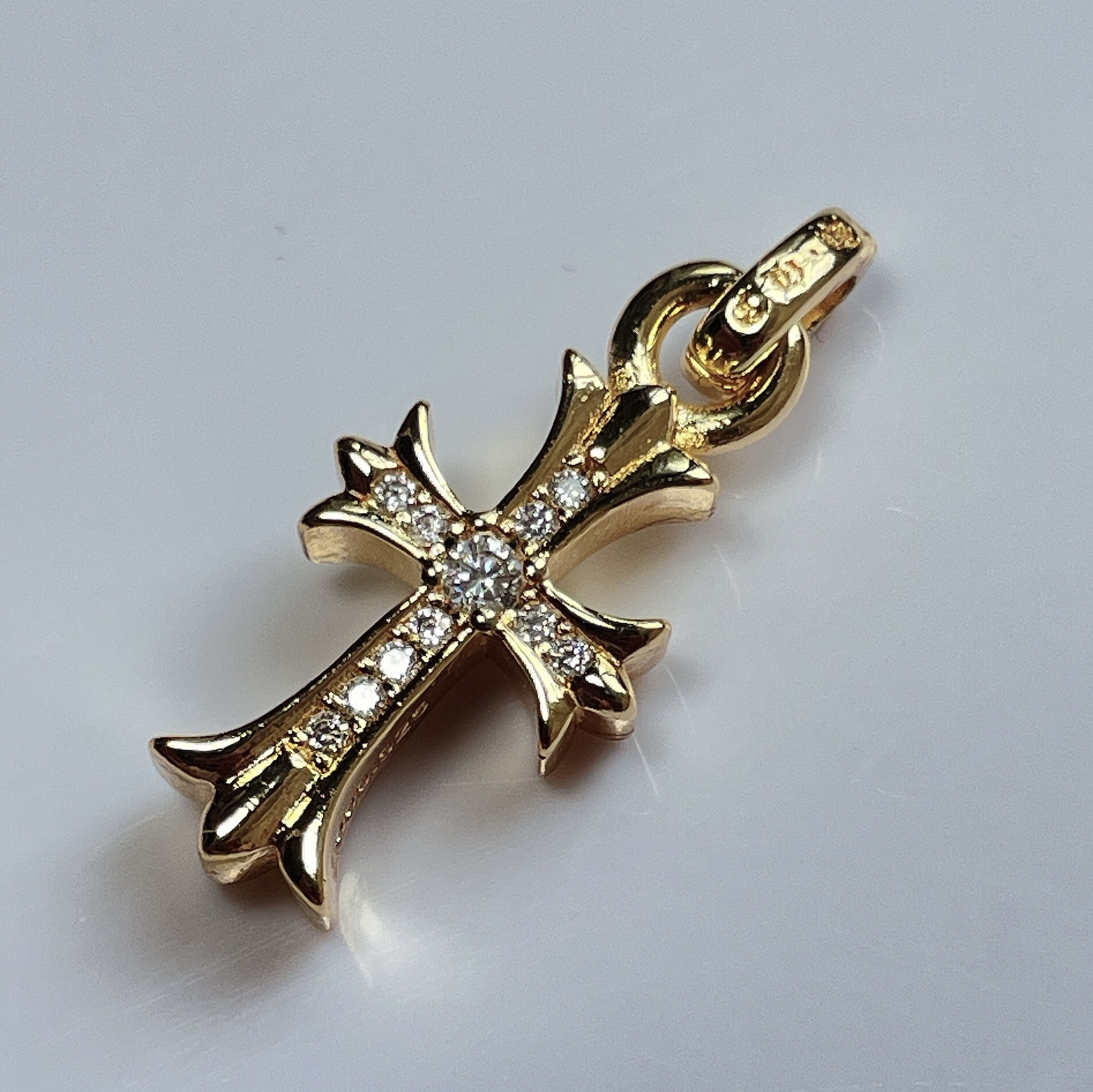 【ペンダント】 ベビーファット ２２ｋ加工 パヴェ silver９２５ 刻印入り 4,620円