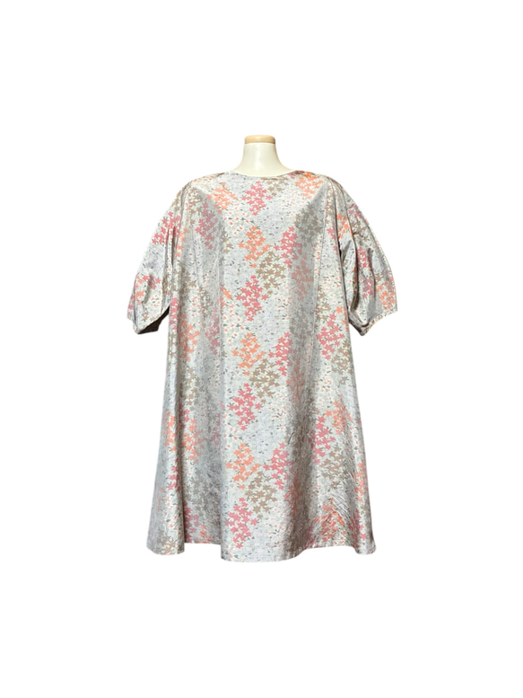 白地の大島紬／7分袖ワンピース ワンピース 香代子 通販 20347261