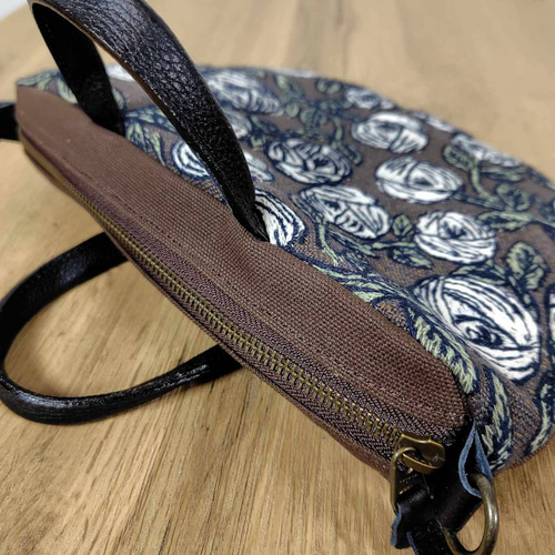 オーダー　ミナペルホネン rosyブラウンショルダーバッグ ミナペルホネン/rosyロージィーブラウン/ドミニラウンドショルダー