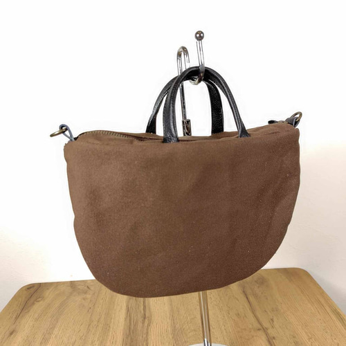 ミナペルホネン/rosyロージィーブラウン/ドミニラウンドショルダー