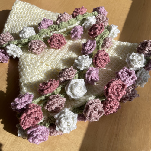 くすみピンク】バラの花束ブランケット ブーケブランケット フラワー