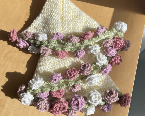 くすみピンク】バラの花束ブランケット ブーケブランケット フラワー