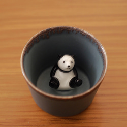 パンダお猪口 (Grey)　【当店限定】※箱なし 2枚目の画像