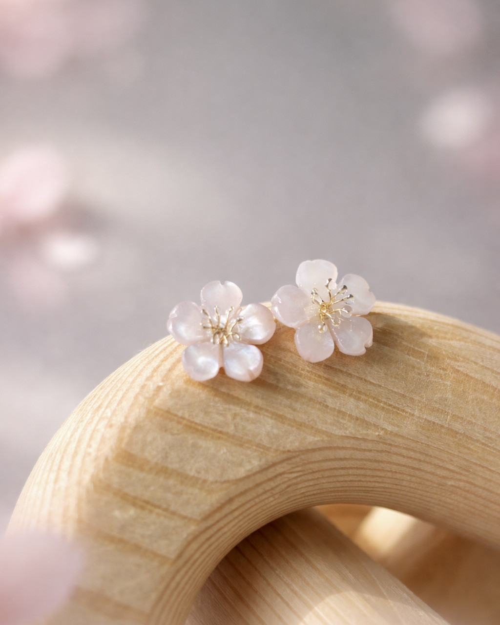 【春限定】耳元の記憶 ― 桜 ―｜ベビーピンク｜入学式・卒業式・ハレの日に