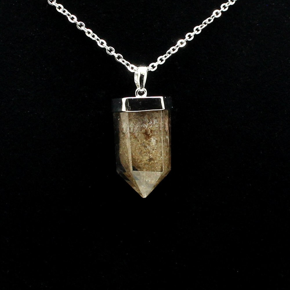 限定一点物　個性と存在感　ポイントカット プラチナルチルクォーツ ネックレス チェーン付 ghrpnt11 京海堂