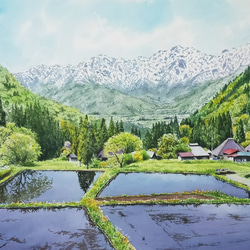 絵画 水彩画 風景画 画題「朝靄」 絵画 yamakasumi56 通販 15516947