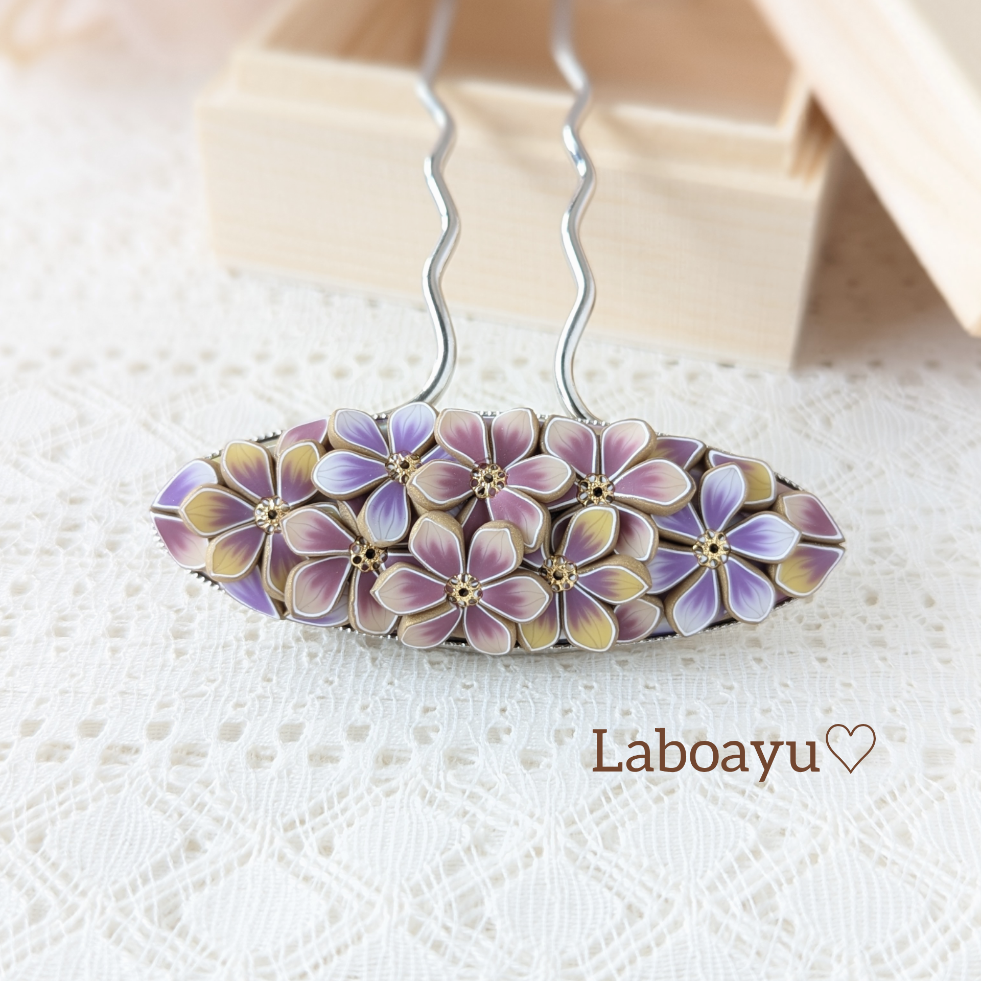 小判型かんざし〈Bouquet・春の便り・盛り〉