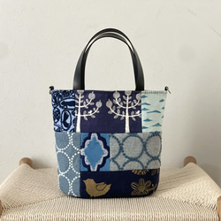 ⚮̈ミナペルホネン シェルポーチ skip blue gray ポーチ hanahana314