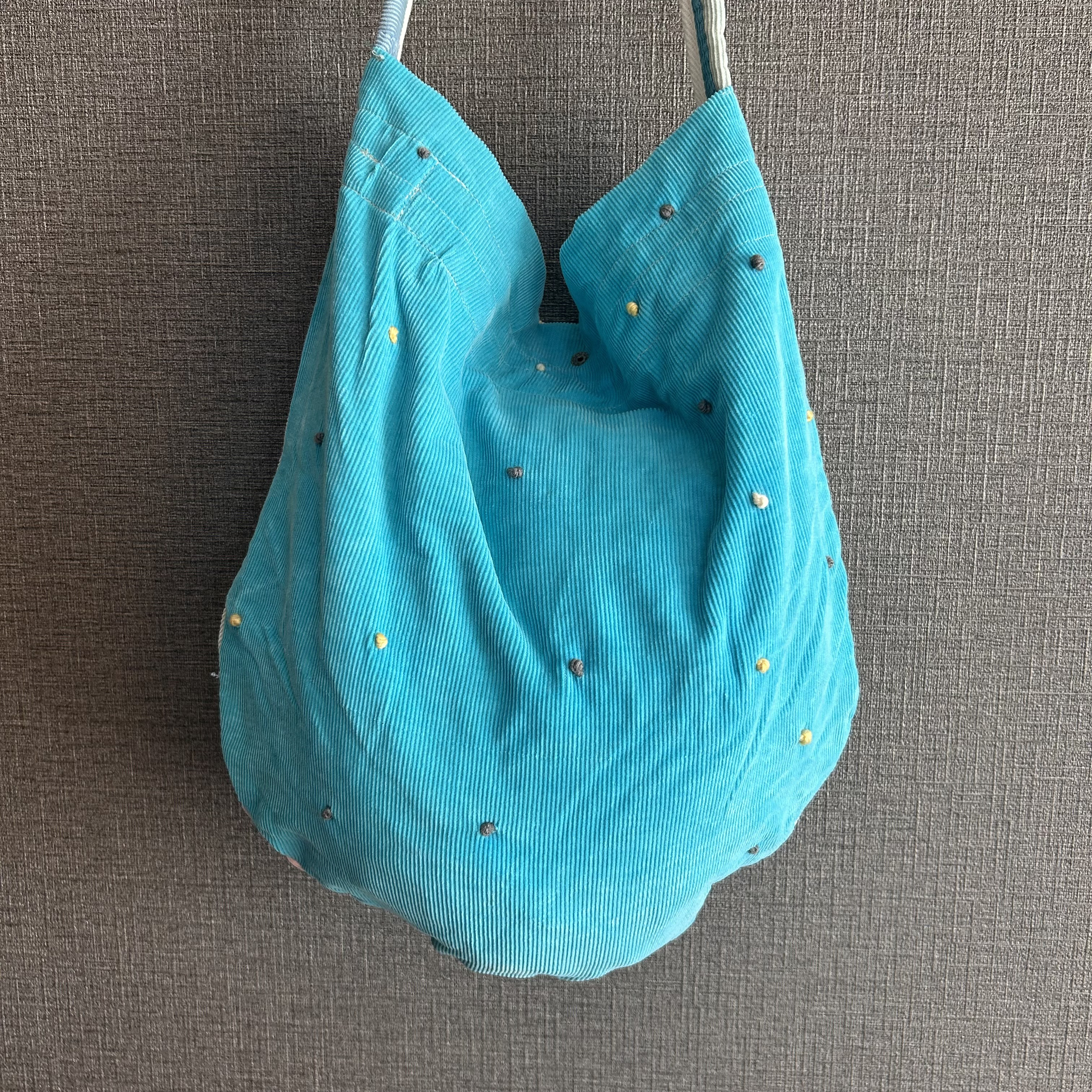 Vintag Corduroy Patchwork Quilt Remake BAG ④