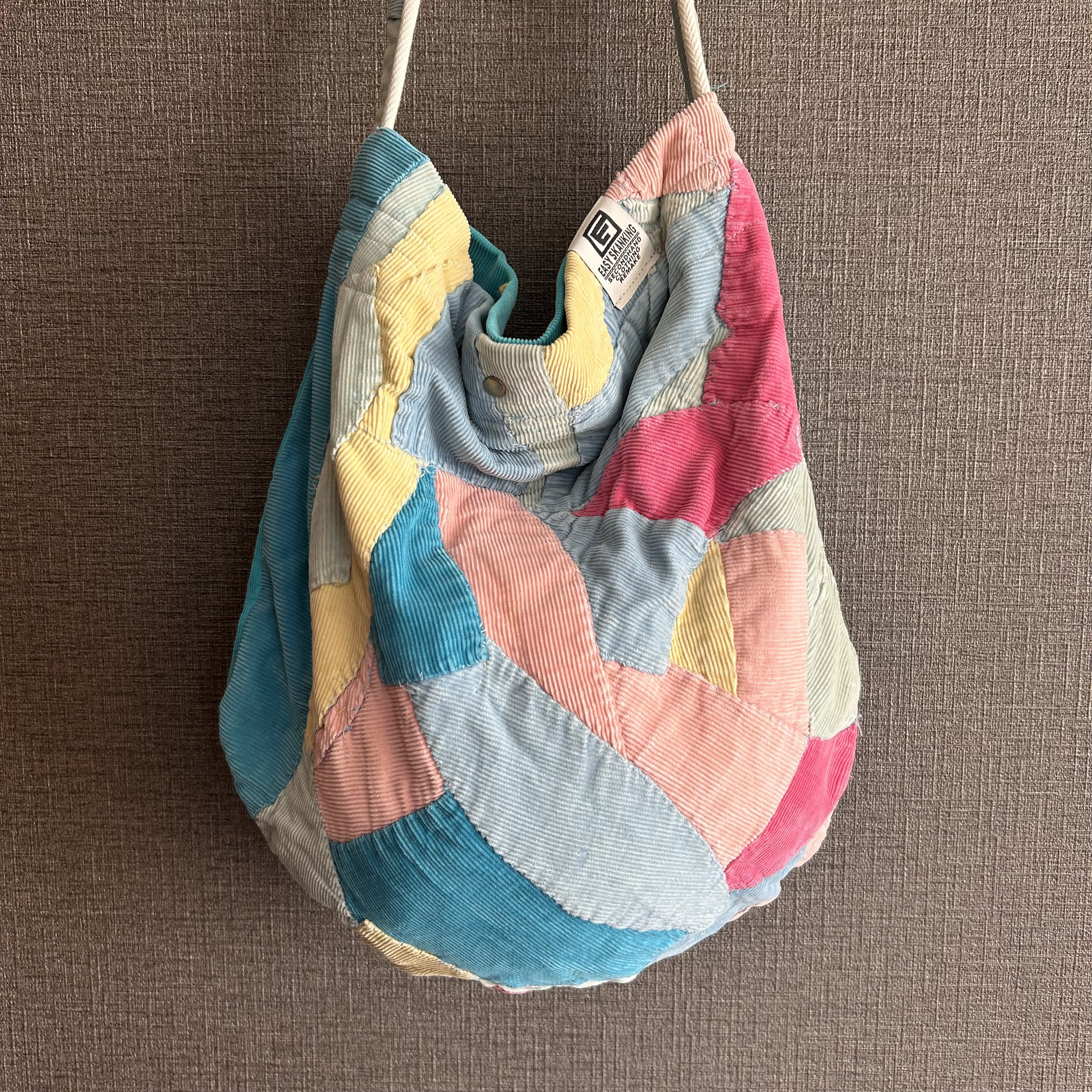 Vintag Corduroy Patchwork Quilt Remake BAG ④