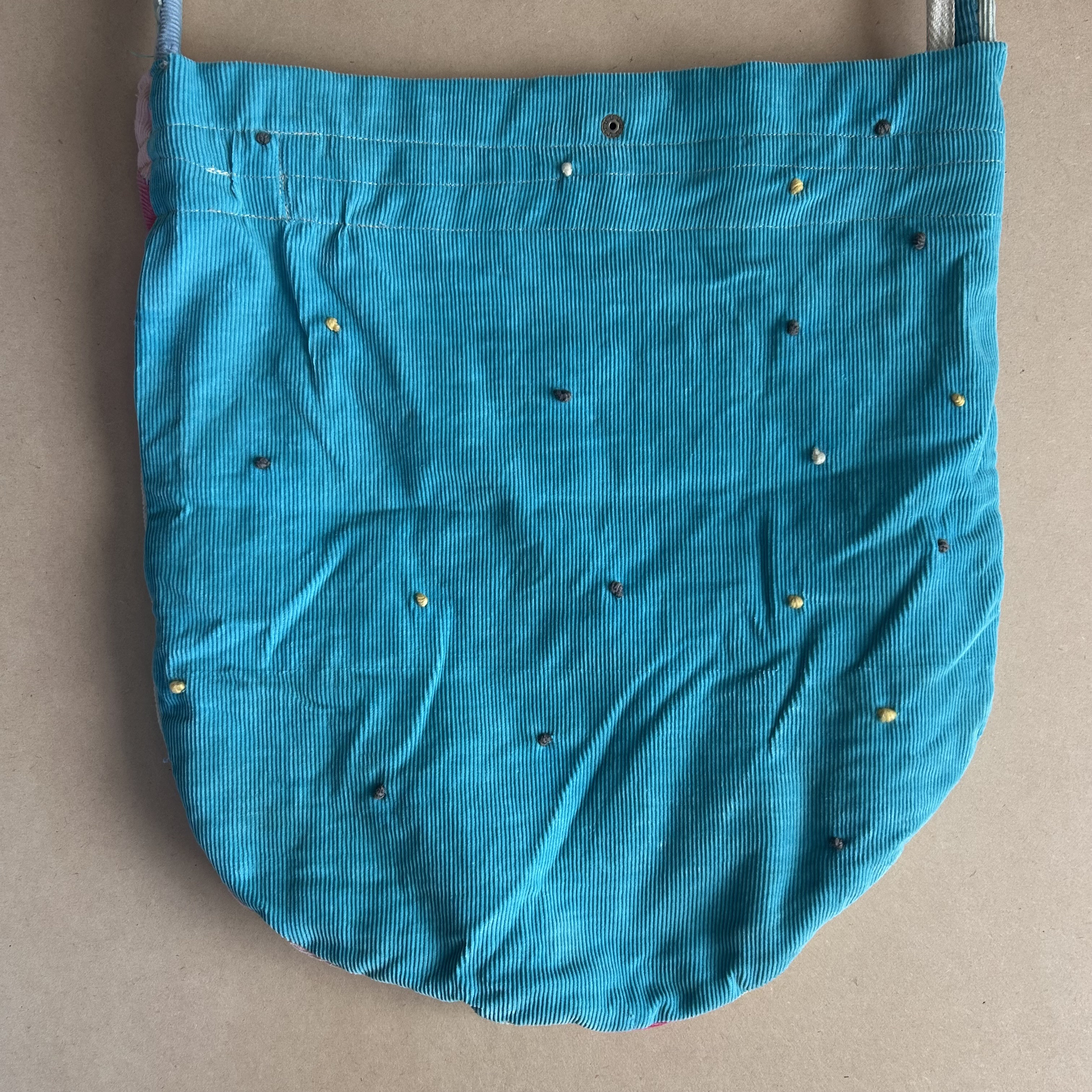 Vintag Corduroy Patchwork Quilt Remake BAG ④