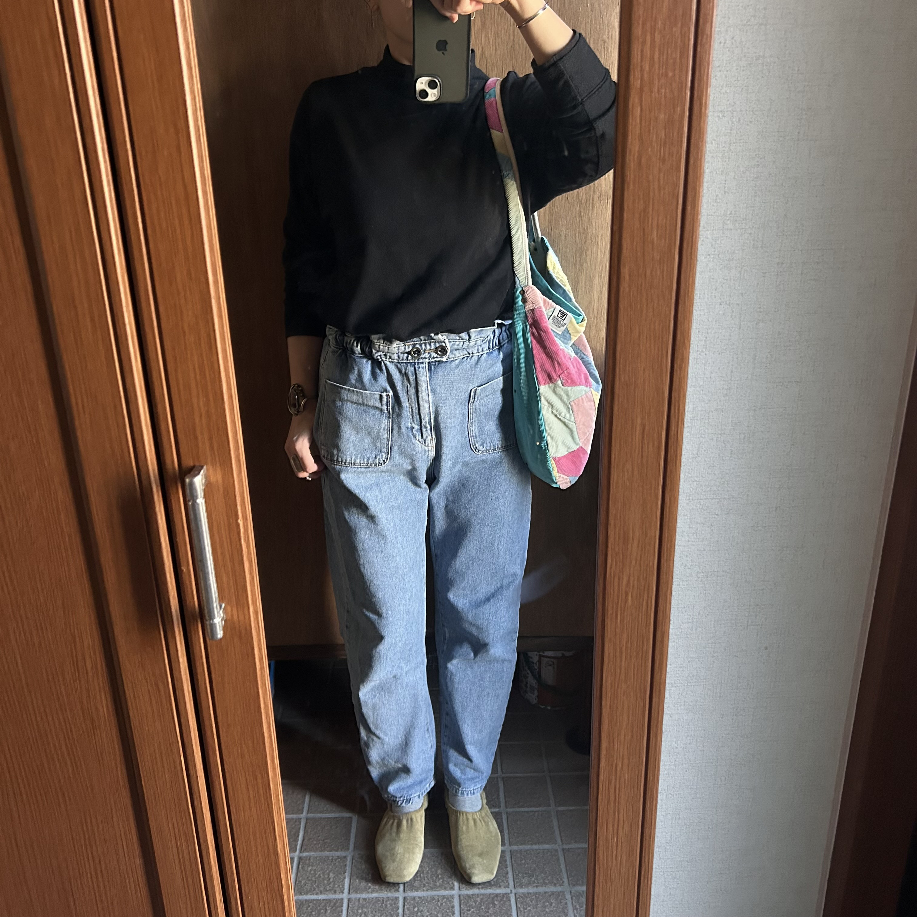 Vintag Corduroy Patchwork Quilt Remake BAG ④