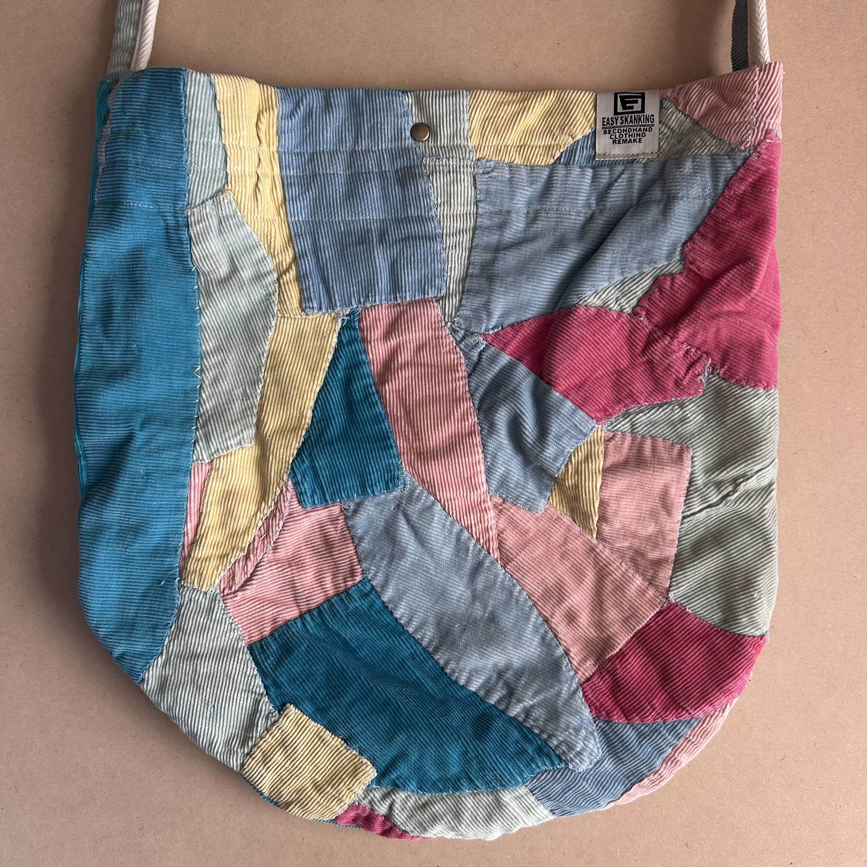 Vintag Corduroy Patchwork Quilt Remake BAG ④