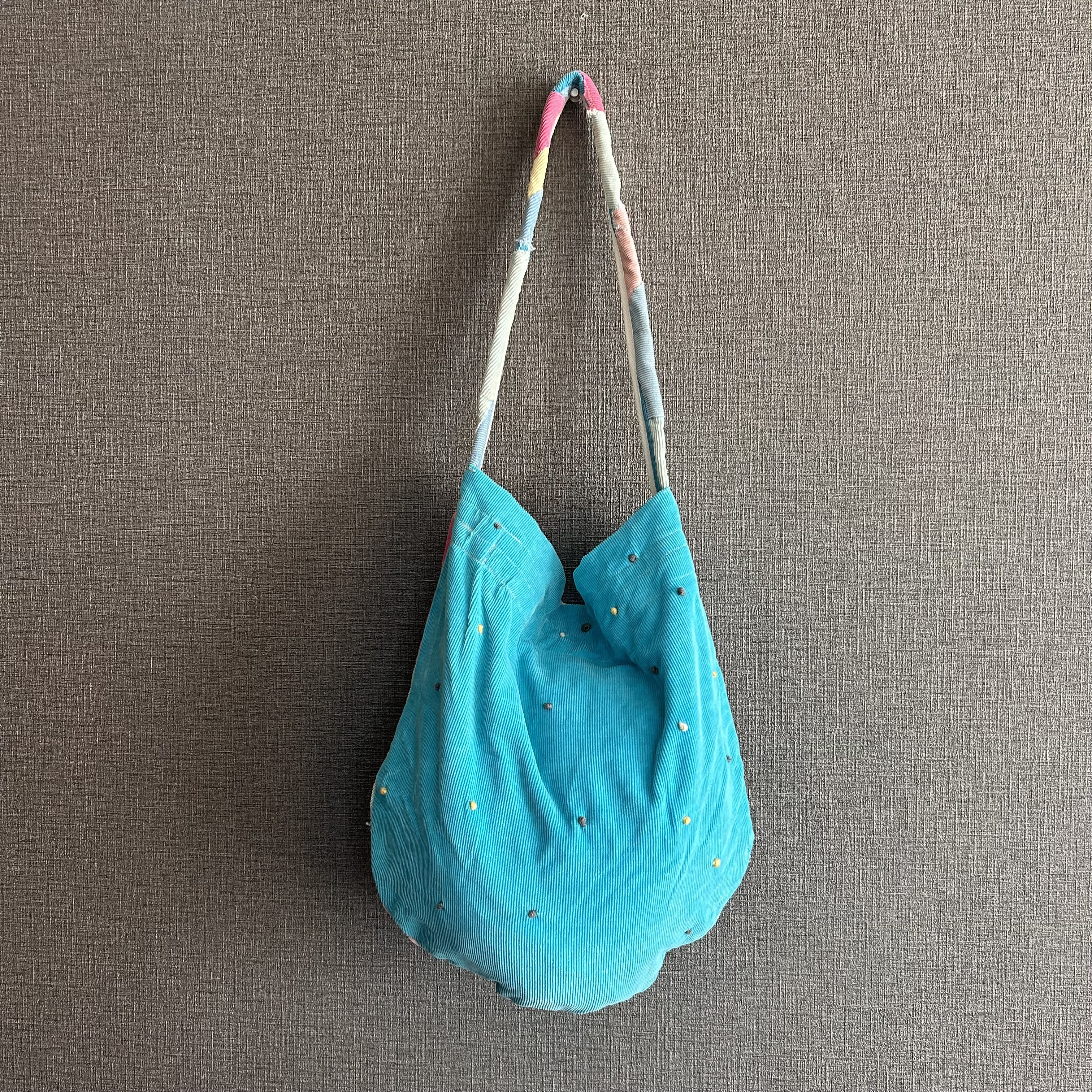 Vintag Corduroy Patchwork Quilt Remake BAG ④