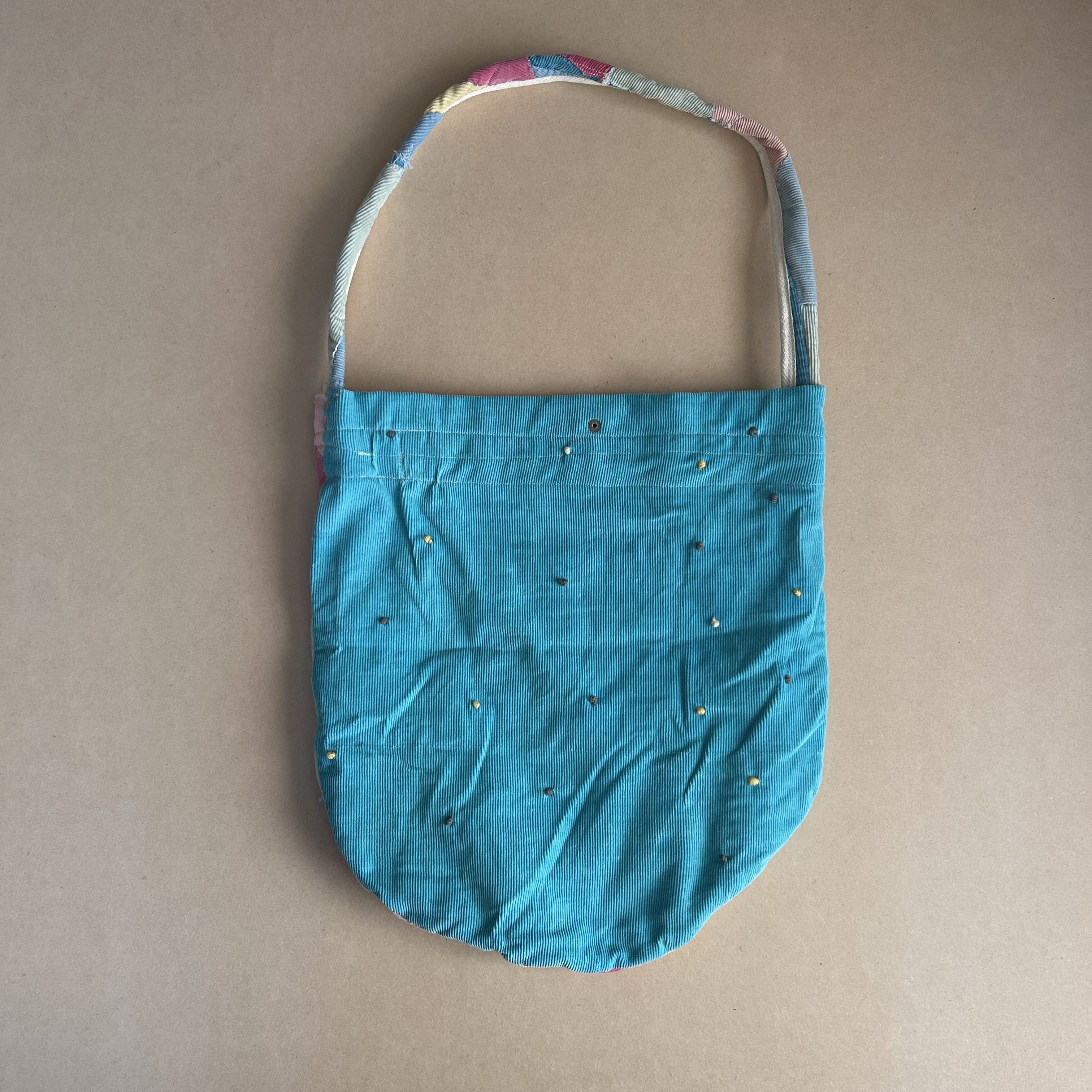 Vintag Corduroy Patchwork Quilt Remake BAG ④