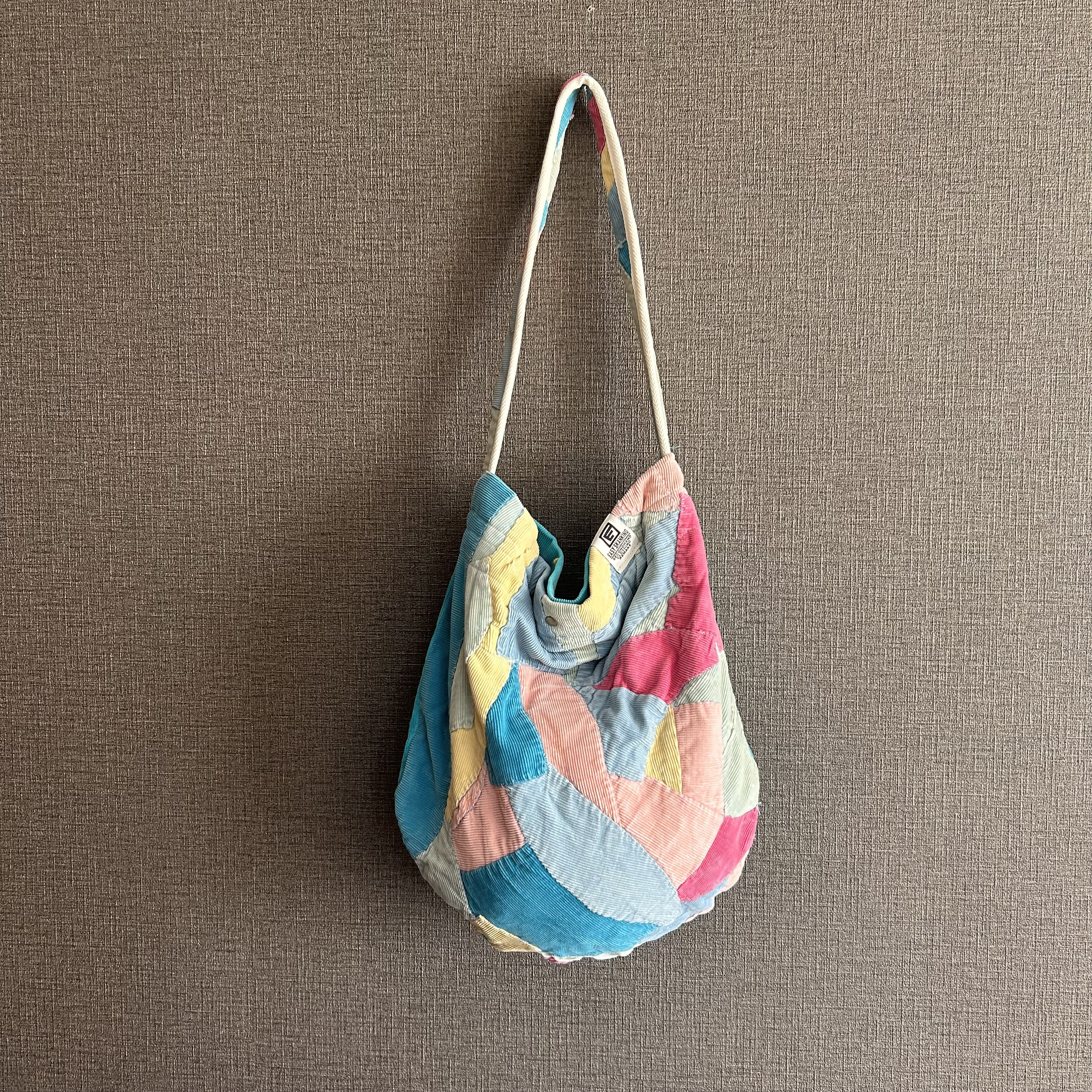 Vintag Corduroy Patchwork Quilt Remake BAG ④
