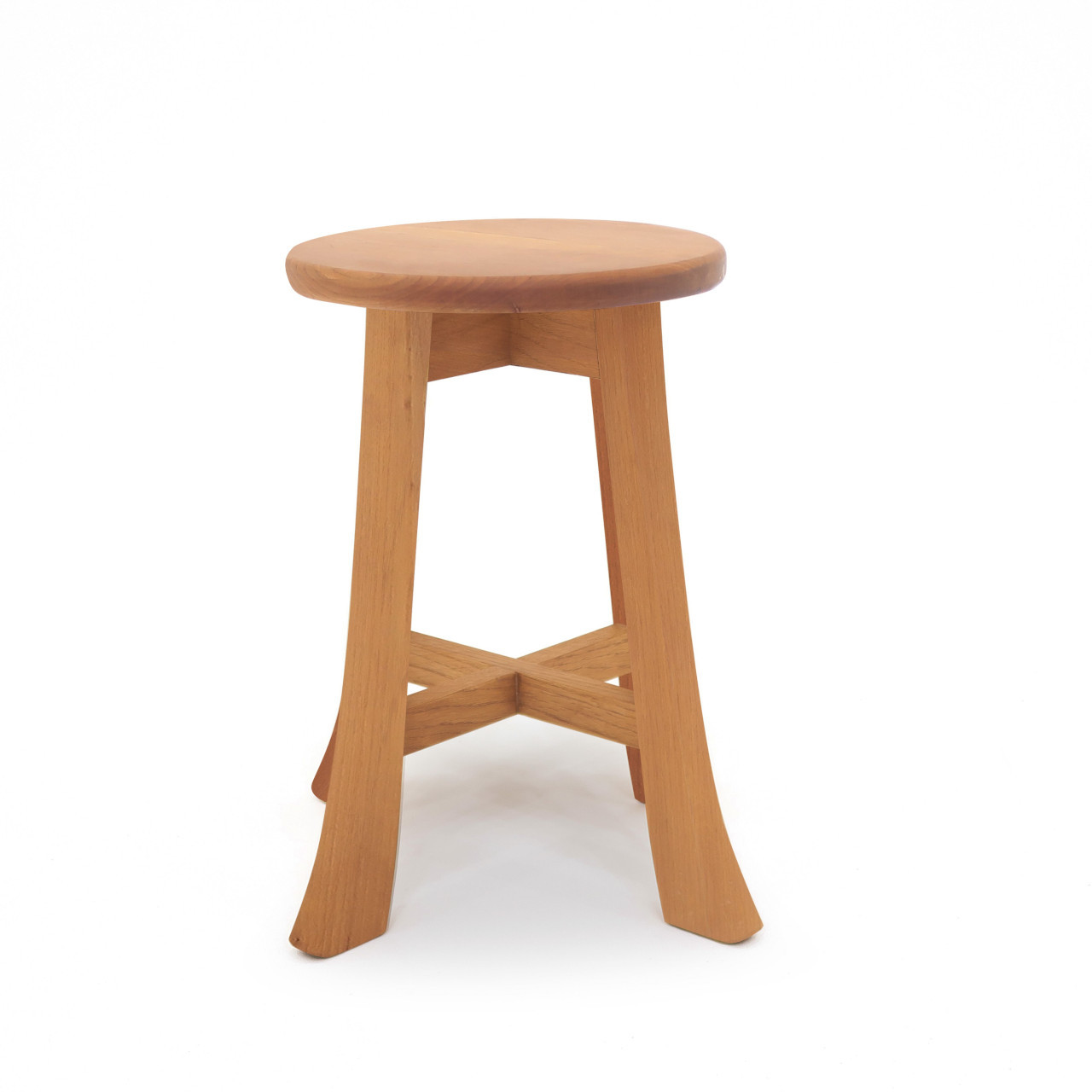 木製スツール 【Aスツール 天然木 無垢ブラックチェリー材】 丸椅子 椅子 洋風 チェア 北欧 日本の職人造り