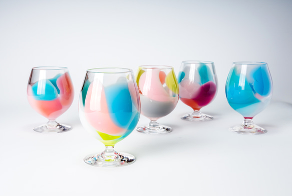 CARORE GLASS カローレ カラーグラスセット キレイデザイン学 鑑定 色のカケラ」 フリーグラス グラス 花宵ガラス工房 通販 20348214