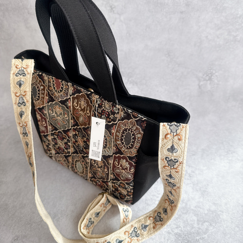 インド刺繍生地】トートバック ショルダーバッグ トートバッグ うり