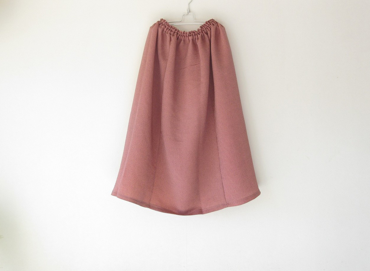 ☆縮緬着物ロングスカート☆江戸小紋・鱗文様♪/31ks060