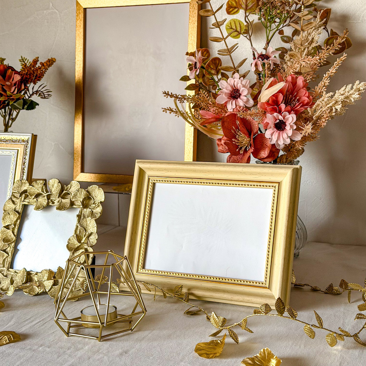 【アンティークゴールド／シンプル・ナチュラル】ウェルカムスペースセット