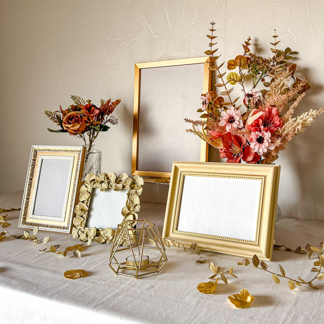 【アンティークゴールド／シンプル・ナチュラル】ウェルカムスペースセット