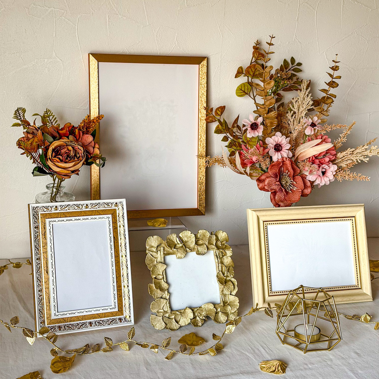 【アンティークゴールド／シンプル・ナチュラル】ウェルカムスペースセット