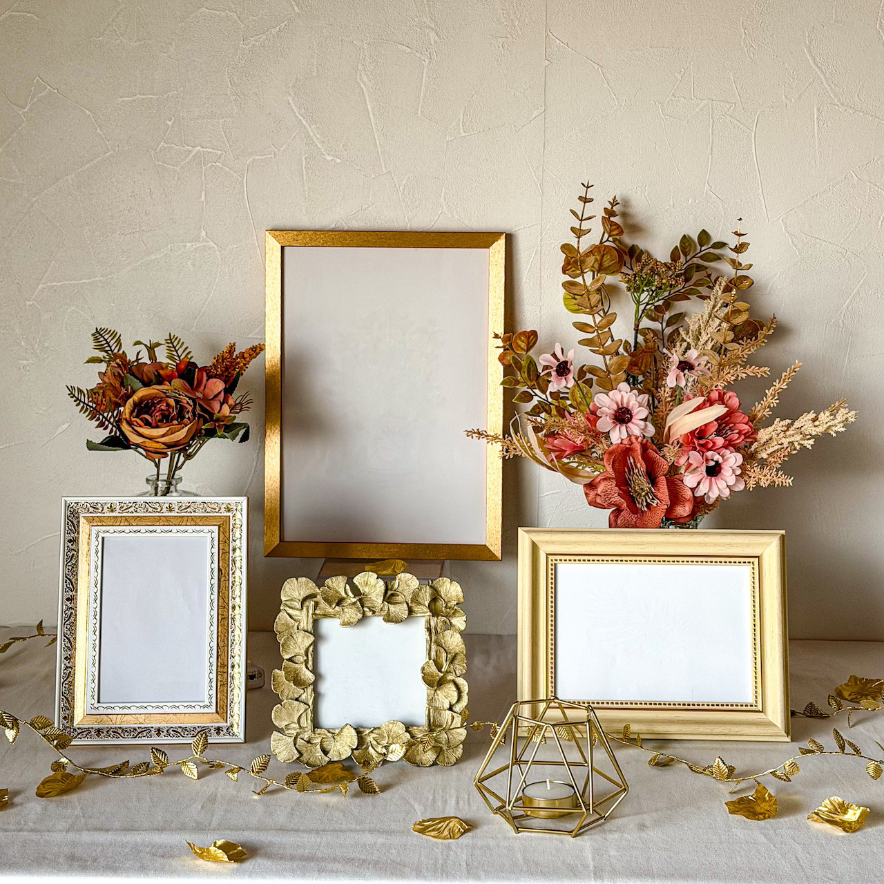 【アンティークゴールド／シンプル・ナチュラル】ウェルカムスペースセット