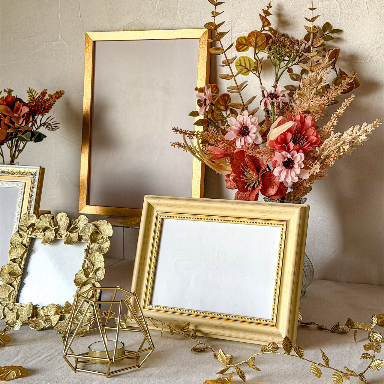 【アンティークゴールド／シンプル・ナチュラル】ウェルカムスペースセット