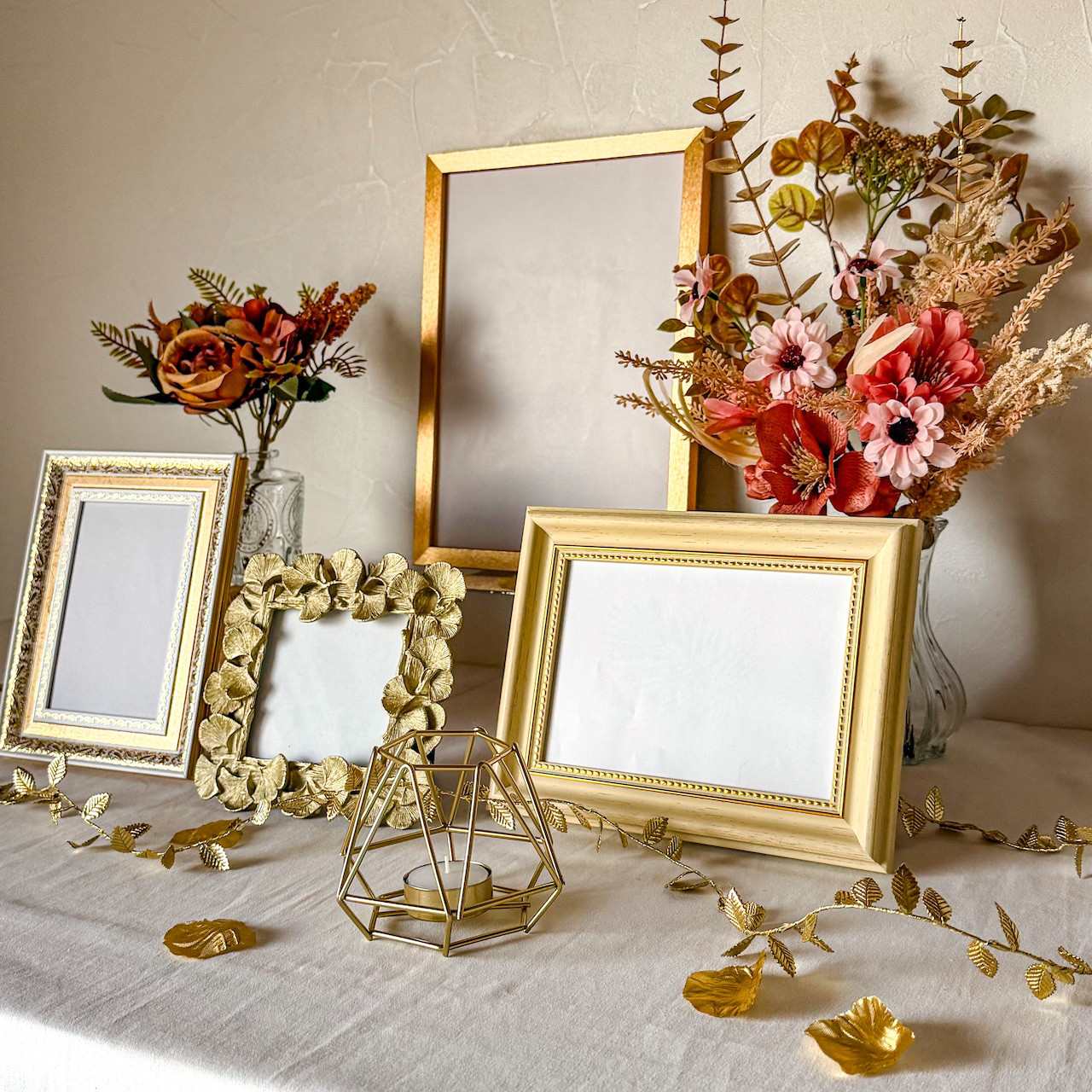 【アンティークゴールド／シンプル・ナチュラル】ウェルカムスペースセット