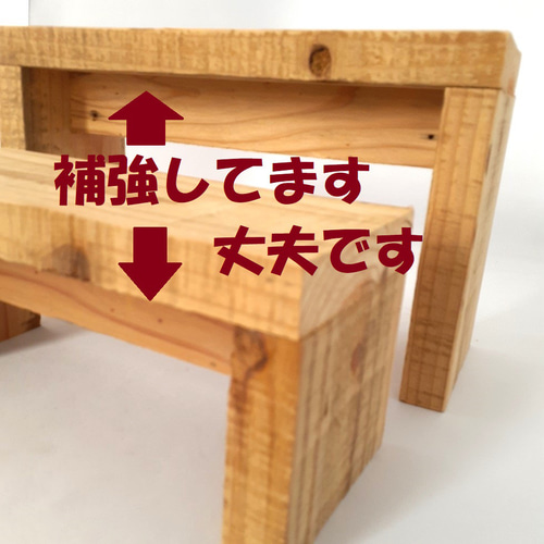 2段6組セット販売です 花台 ディスプレイ台 踏み台 粗材 古材