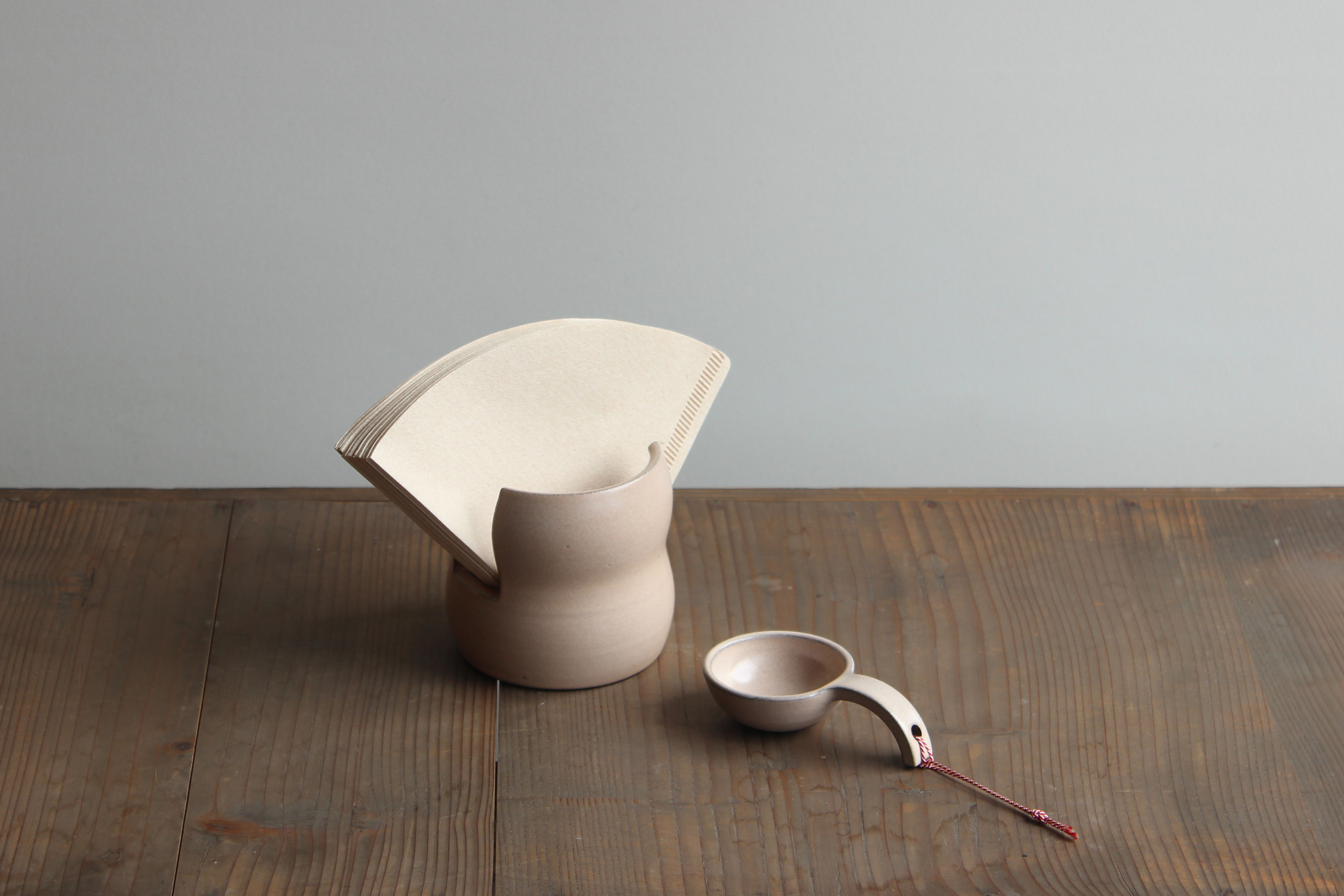 コーヒーフィルターホルダー さじセット ピンク1