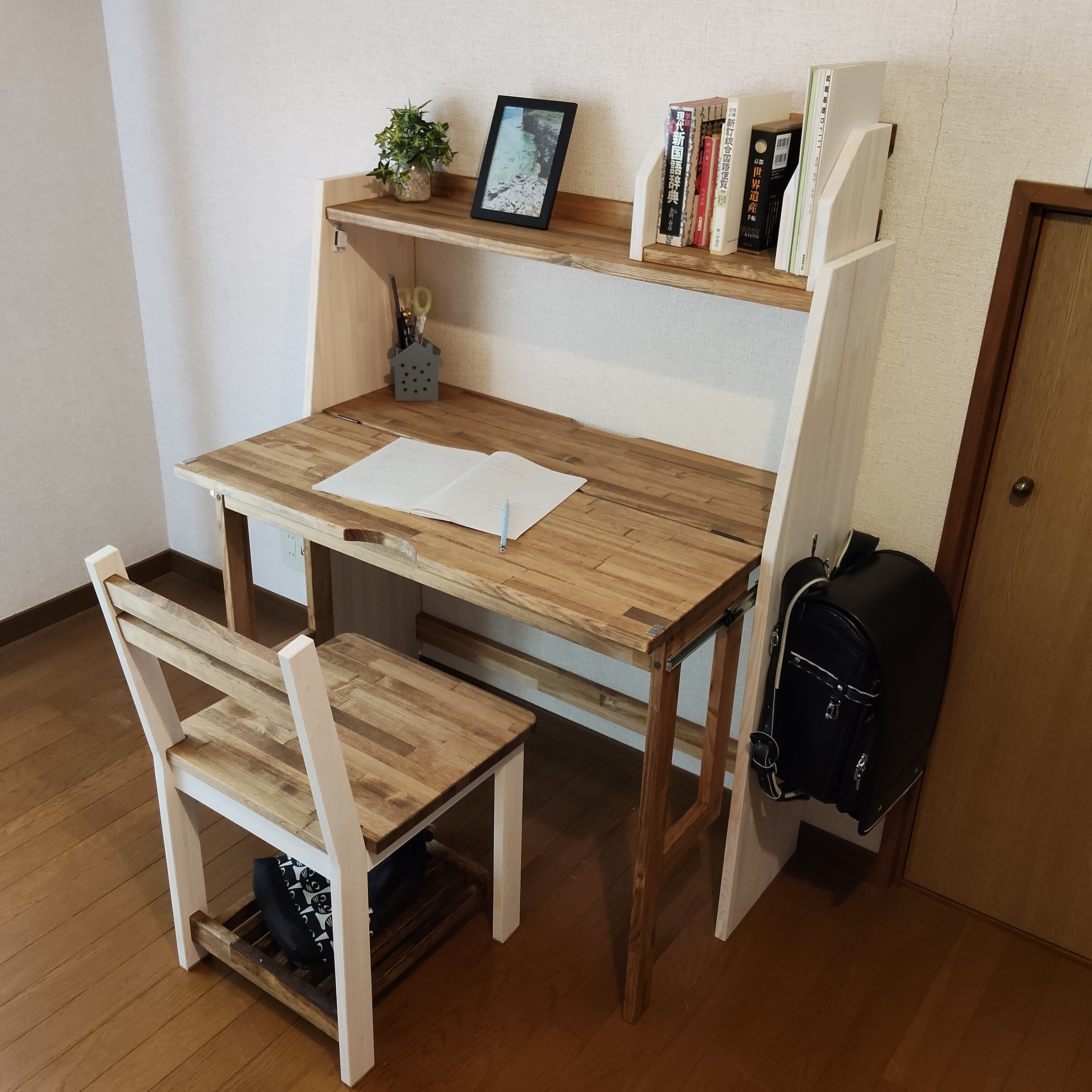 大人も使える学習机 │折りたたみ　入学祝い　就職祝い　リビング学習　ワークデスク　在宅ワーク　省スペース　ランドセル