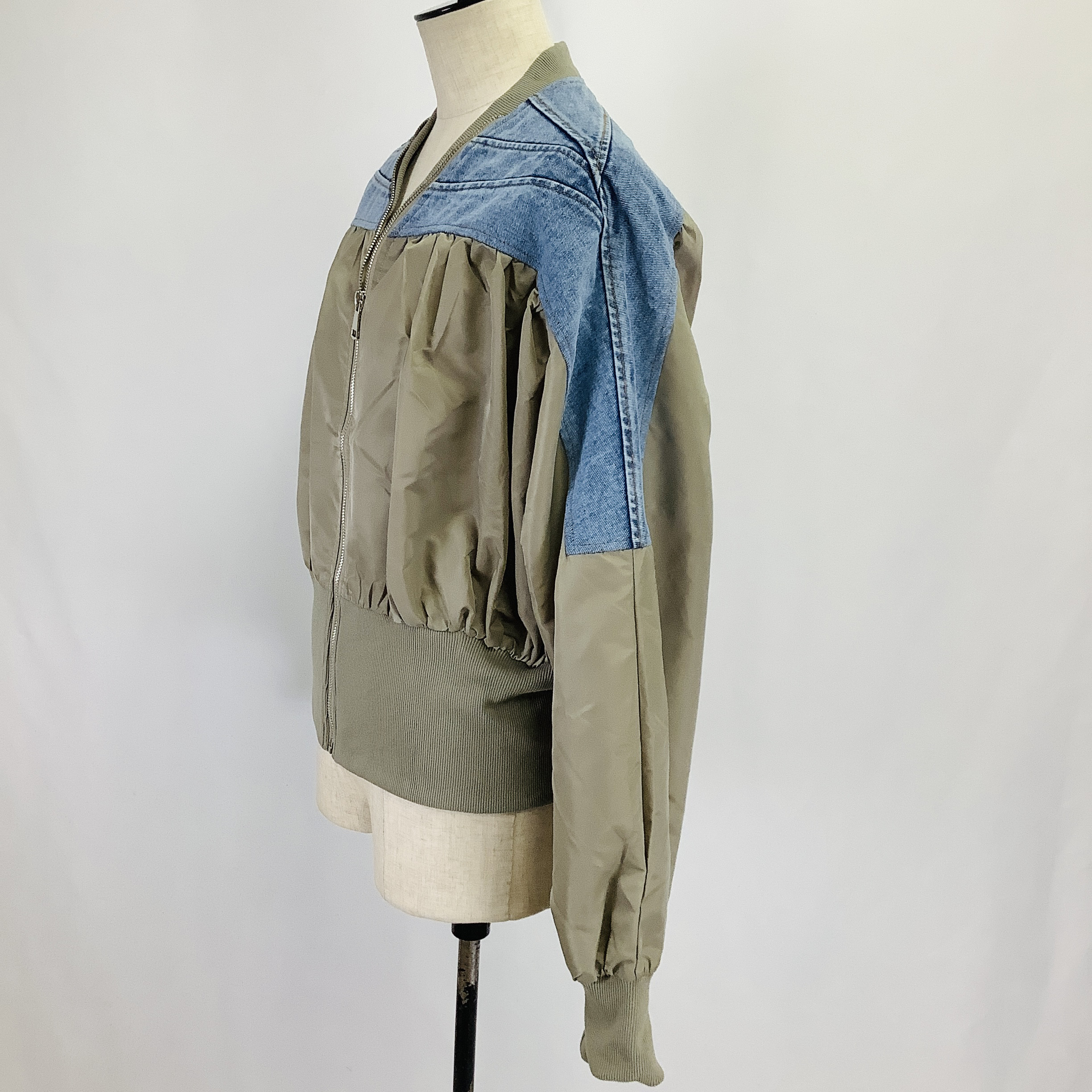 №A16702　【2026年 春　新作】デニム切替ROOKテイストジャケット