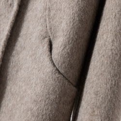 簡約時尚的雙面羊毛短外套，奶茶色（260109-1） 第5張的照片