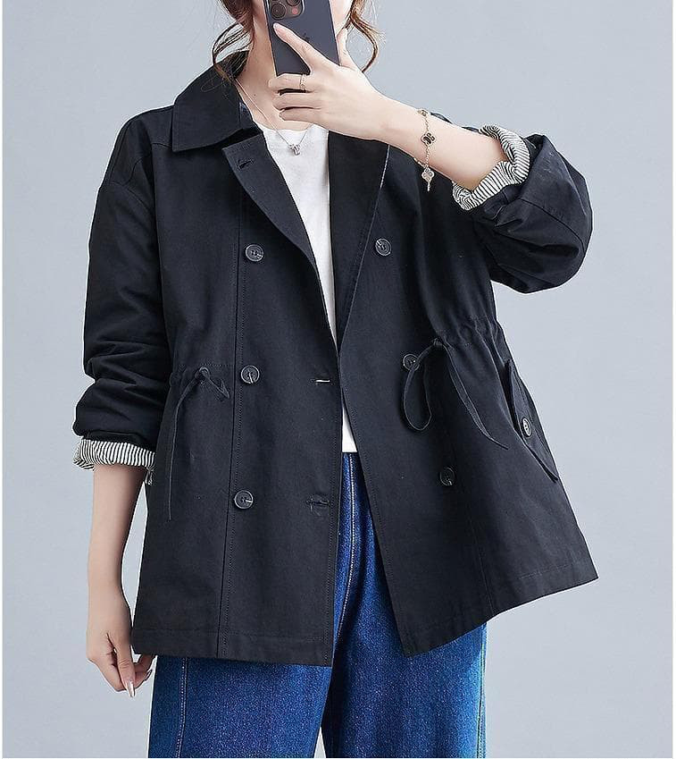 【新品】大きいサイズ ミドル丈ウィンドブレーカー 3L ゆったりアウター秋冬6