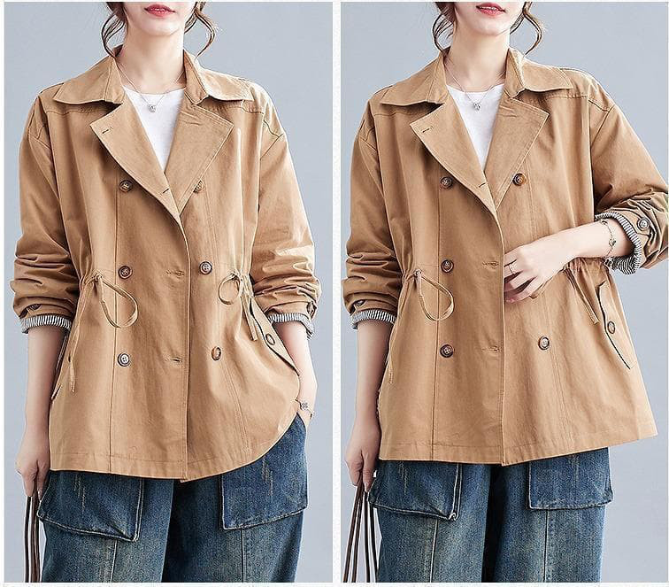 【新品】大きいサイズ ミドル丈ウィンドブレーカー 3L ゆったりアウター秋冬6